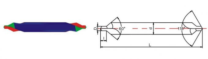 OEM / ODM 60 градусов вольфрамового карбида Center Drill для стали 0